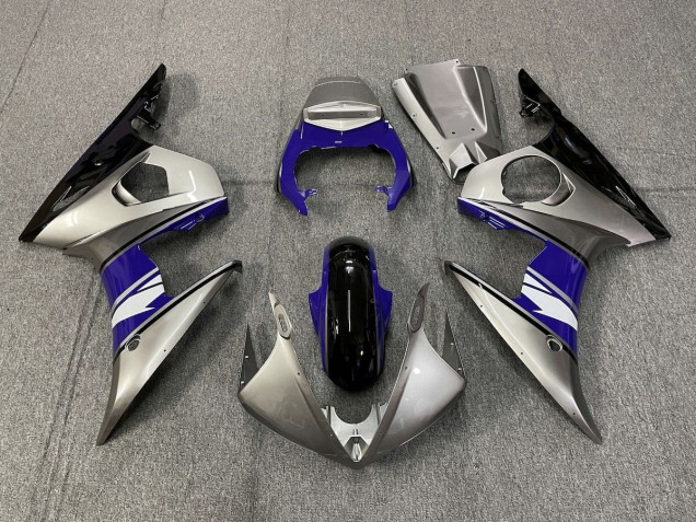 Estilo Plateado & Morado 03-04 Yamaha R6 Carenado