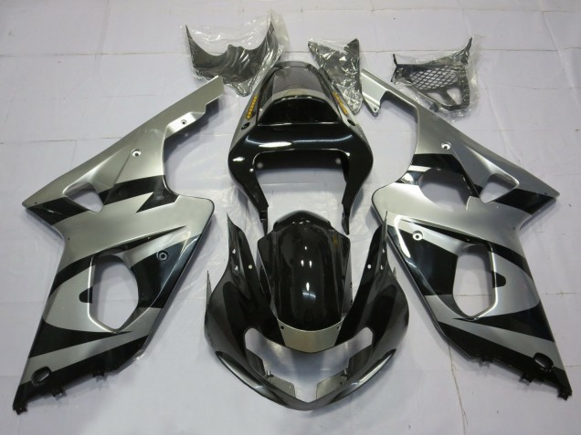 Estilo Plateado & Negro OEM 00-02 Suzuki GSXR 1000 Carenado Estilo Plateado & Negro OEM 00-02 Suzuki GSXR 1000 Carenado