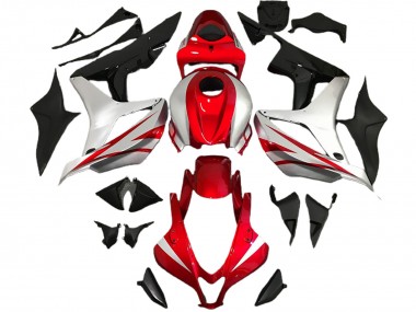 Estilo Rojo & Plateado OEM 07-08 Honda CBR600RR Carenado