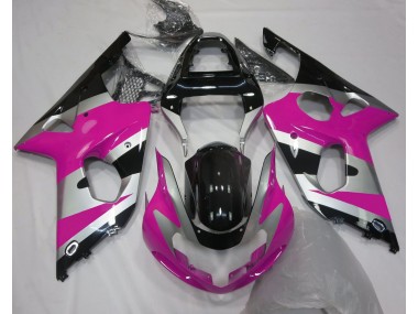 Estilo Rosa Plateado OEM 00-02 Suzuki GSXR 1000 Carenado