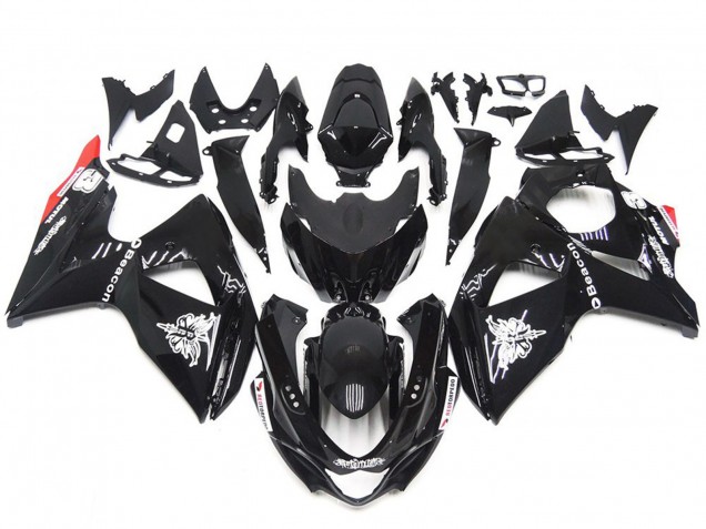 Estilo Sólido Negro Brillante & Rojo 09-16 Suzuki GSXR 1000 Carenado Estilo Sólido Negro Brillante & Rojo 09-16 Suzuki GSXR 1000 Carenado