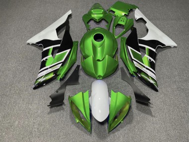 Estilo Verde Blanco & Negro OEM 08-16 Yamaha R6 Carenado