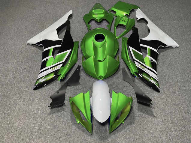 Estilo Verde Blanco & Negro OEM 08-16 Yamaha R6 Carenado Estilo Verde Blanco & Negro OEM 08-16 Yamaha R6 Carenado