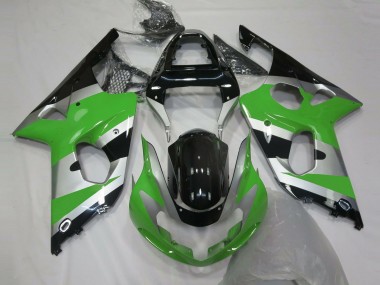 Estilo Verde Plateado OEM 00-02 Suzuki GSXR 1000 Carenado