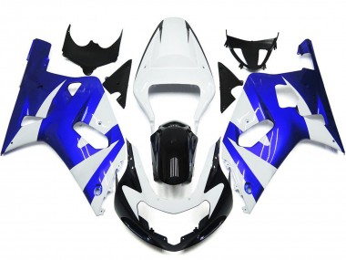 Estilo Vibrante Azul & Blanco OEM 01-03 Suzuki GSXR 600-750 Carenado