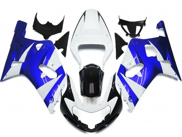 Estilo Vibrante Azul & Blanco OEM 01-03 Suzuki GSXR 600-750 Carenado Estilo Vibrante Azul & Blanco OEM 01-03 Suzuki GSXR 600-750 Carenado