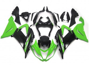 Estilo Vibrante Verde & Negro OEM 13-18 Kawasaki ZX6R Carenado