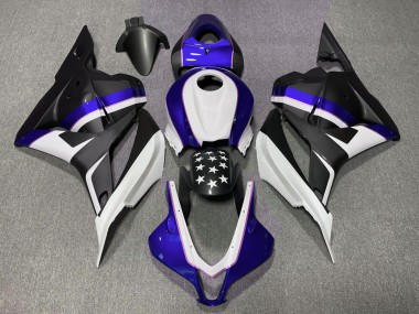 Estrella Negra Mate & Azul Oscuro 09-12 Honda CBR600RR Carenado