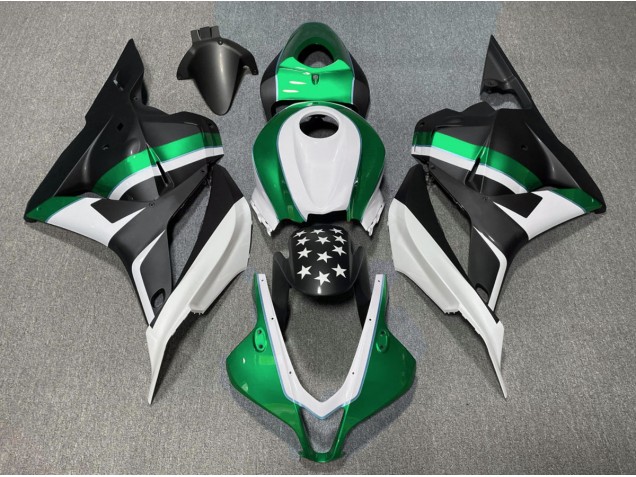 Estrella Negra Mate & Verde 09-12 Honda CBR600RR Carenado Estrella Negra Mate & Verde 09-12 Honda CBR600RR Carenado