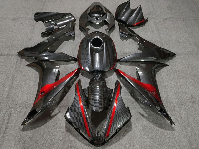 Fibra De Carbono Estilo Con Rojo 04-06 Yamaha R1 Carenado Fibra De Carbono Estilo Con Rojo 04-06 Yamaha R1 Carenado