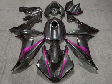 Fibra De Carbono Estilo W Rosa 04-06 Yamaha R1 Carenado