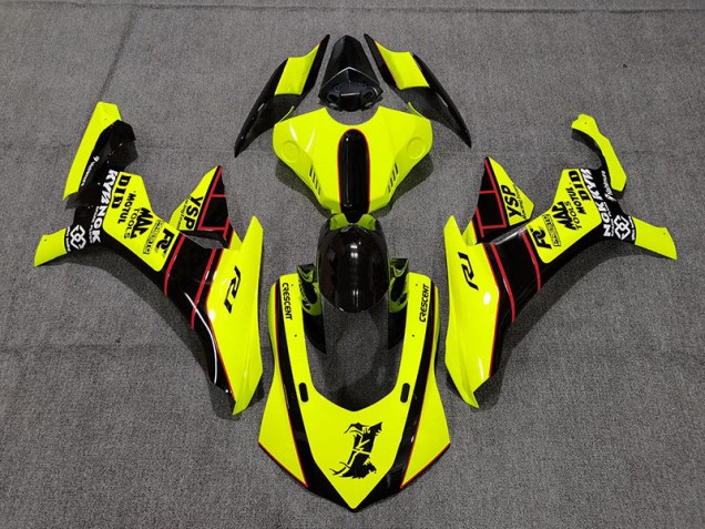 Floro Amarillo & Negro 15-19 Yamaha R1 Carenado Floro Amarillo & Negro 15-19 Yamaha R1 Carenado