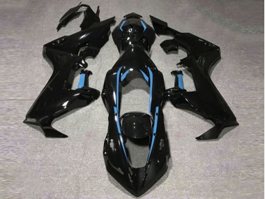 Forro Negro Brillante & Azul Claro 17-23 Honda CBR1000RR Carenado