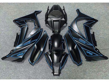 Forro Negro Mate & Azul 11-15 Kawasaki ZX10R Carenado
