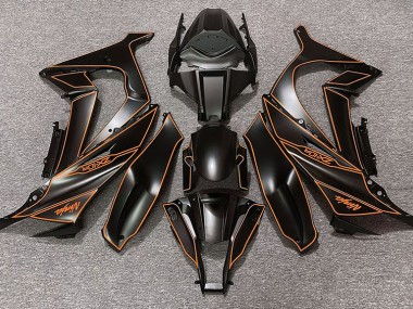 Forro Negro Mate & Naranja 11-15 Kawasaki ZX10R Carenado