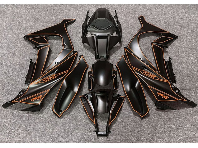 Forro Negro Mate & Naranja 11-15 Kawasaki ZX10R Carenado Forro Negro Mate & Naranja 11-15 Kawasaki ZX10R Carenado