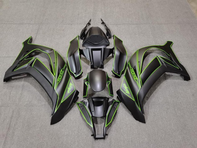 Forro Negro Mate & Verde 11-15 Kawasaki ZX10R Carenado Forro Negro Mate & Verde 11-15 Kawasaki ZX10R Carenado
