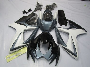 Gris & Blanco 06-07 Suzuki GSXR 600-750 Carenado
