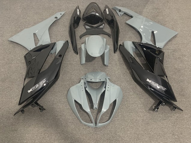 Gris Brillante & Negro 09-12 Kawasaki ZX6R Carenado Gris Brillante & Negro 09-12 Kawasaki ZX6R Carenado