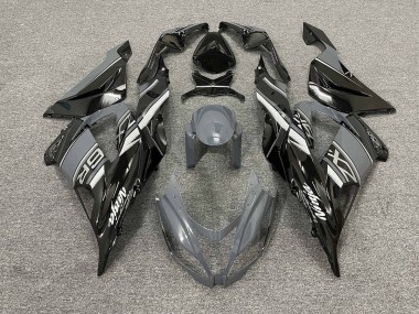 Gris Brillante & Negro 13-18 Kawasaki ZX6R Carenado