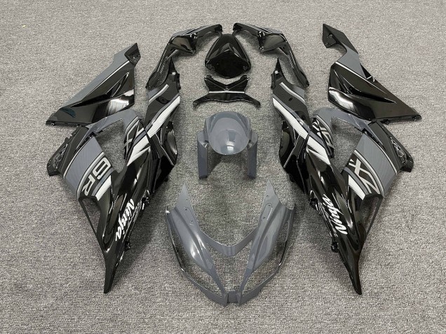 Gris Brillante & Negro 13-18 Kawasaki ZX6R Carenado Gris Brillante & Negro 13-18 Kawasaki ZX6R Carenado