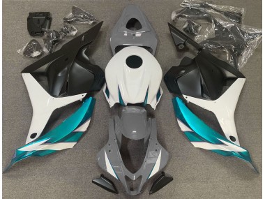 Gris Brillo Blanco & Azul Claro 09-12 Honda CBR600RR Carenado