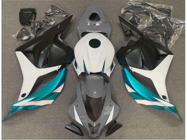 Gris Brillo Blanco & Azul Claro 09-12 Honda CBR600RR Carenado