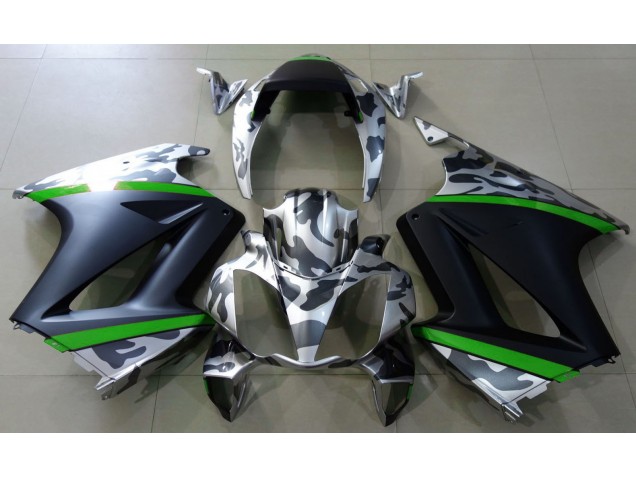 Gris Camuflaje & Verde 02-12 Honda VFR800 Carenado Gris Camuflaje & Verde 02-12 Honda VFR800 Carenado