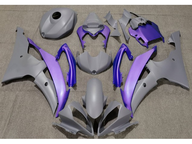 Gris Mate & Morado 08-16 Yamaha R6 Carenado Gris Mate & Morado 08-16 Yamaha R6 Carenado