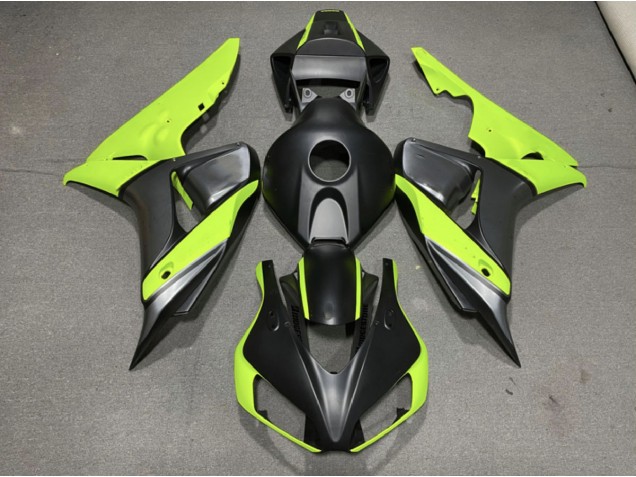 Gris Mate Negro & Verde 06-07 Honda CBR1000RR Carenado Gris Mate Negro & Verde 06-07 Honda CBR1000RR Carenado