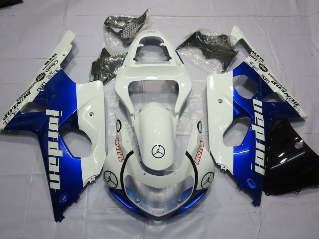 Jordan Azul & Blanco 00-02 Suzuki GSXR 1000 Carenado Jordan Azul & Blanco 00-02 Suzuki GSXR 1000 Carenado