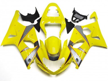 Kit R Amarillo Brillante & Plateado 00-02 Suzuki GSXR 1000 Carenado