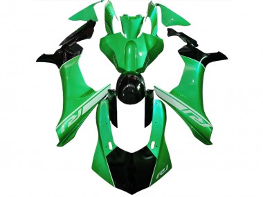 Lagarto Verde & Negro 15-19 Yamaha R1 Carenado