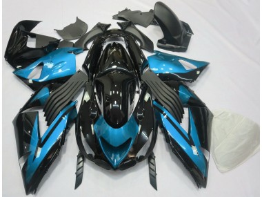 Liso Azul Claro & Negro 06-11 Kawasaki ZX14R Carenado