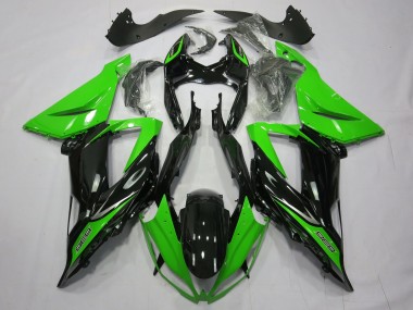 Liso Brillo Negro Verde 13-18 Kawasaki ZX6R Carenado