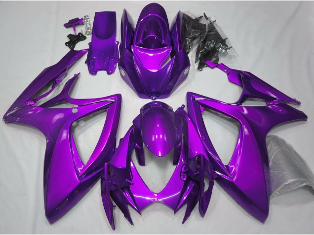 Liso Púrpura Brillo 06-07 Suzuki GSXR 600-750 Carenado Liso Púrpura Brillo 06-07 Suzuki GSXR 600-750 Carenado