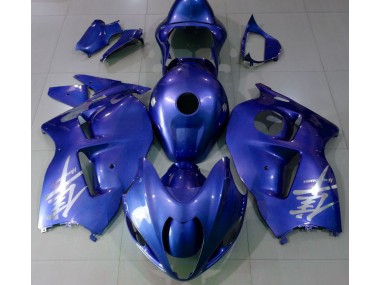 Logotipo Azul Brillante & Plateado 97-07 Suzuki GSXR 1300 Carenado