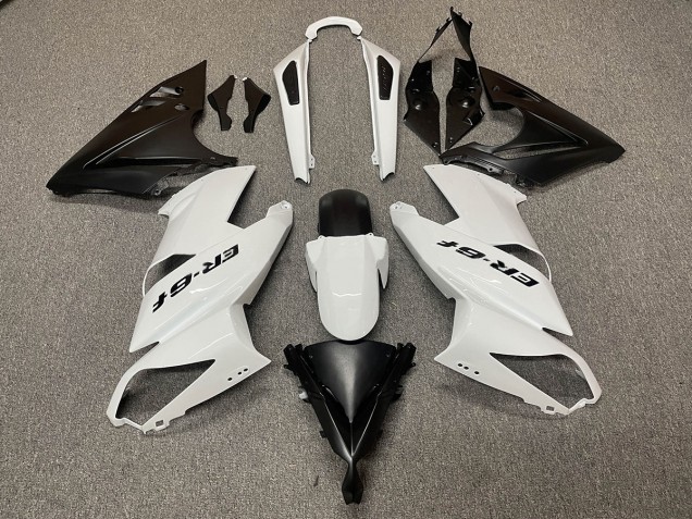 Logotipo Blanco Negro 09-11 Kawasaki Ninja 650R Carenado