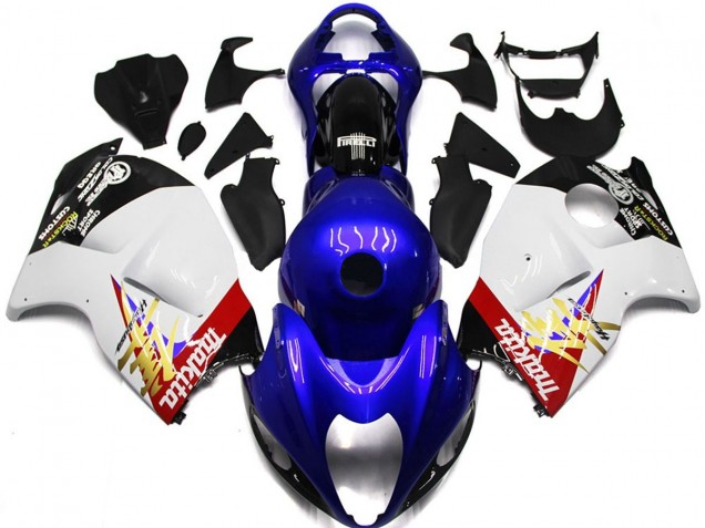 Logotipo Personalizado Azul & Blanco 97-07 Suzuki GSXR 1300 Carenado Logotipo Personalizado Azul & Blanco 97-07 Suzuki GSXR 1300 Carenado