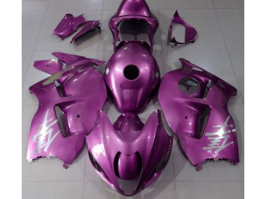 Logotipo Rosa Brillante & Plateado 97-07 Suzuki GSXR 1300 Carenado