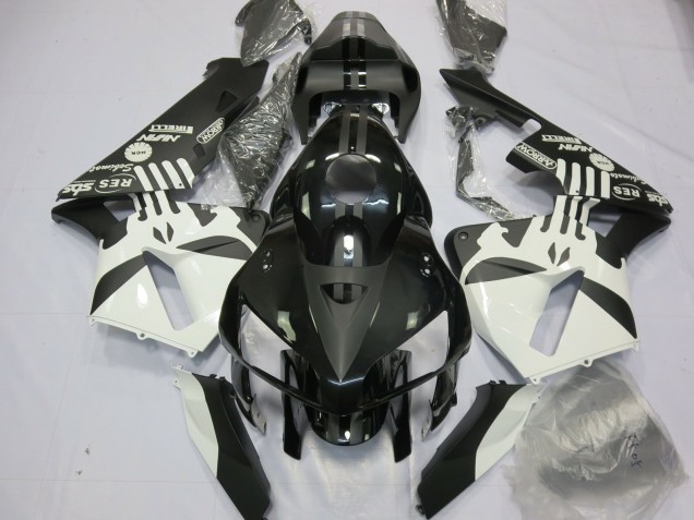 Logotipos En Negro Mate & Puisher 05-06 Honda CBR600RR Carenado Logotipos En Negro Mate & Puisher 05-06 Honda CBR600RR Carenado