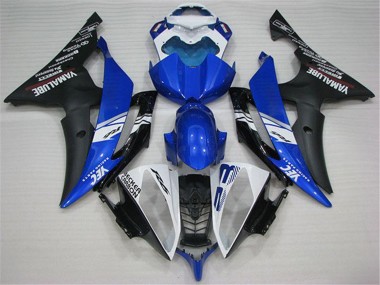 Carenados Moto Yamaha YZF R6 2008-2016 - Blanco Azul Negro Mate Yamalube