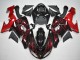 Carenado Moto Kawasaki ZX10R 2006-2007 - Negro Brillante Rojo Llama