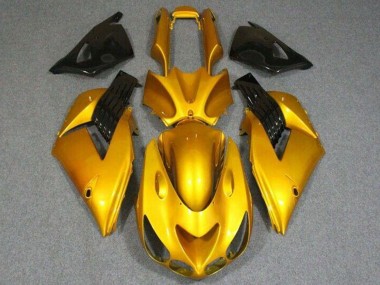 Carenados Moto Kawasaki ZX14R ZZR1400 2006-2011 - Oro Negro Brillante