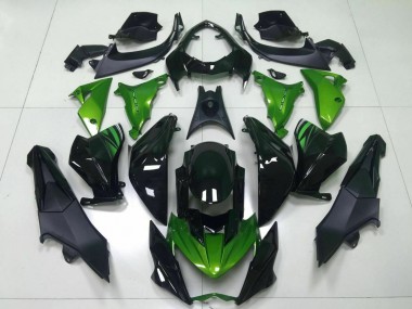Carenado Moto Kawasaki Z800 2013-2018 - Verde Negro Brillante