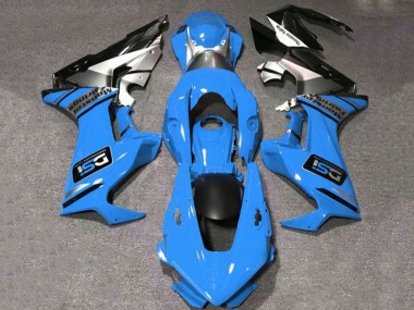 Carenados Moto Honda CBR1000RR 2017-2023 - Azul Blanco Plata Negro Brillante DSI