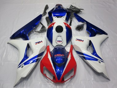 Carenado Moto Honda CBR1000RR 2006-2007 - Blanco Rojo Azul HRC OEM Estilo