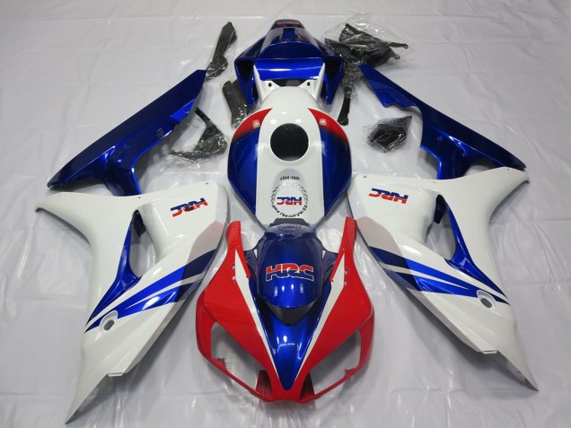 Carenado Moto Honda CBR1000RR 2006-2007 - Blanco Rojo Azul HRC OEM Estilo
