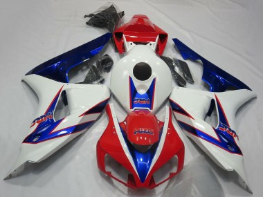 Carenados Moto Honda CBR1000RR 2006-2007 - Blanco Rojo Azul HRC OEM Estilo