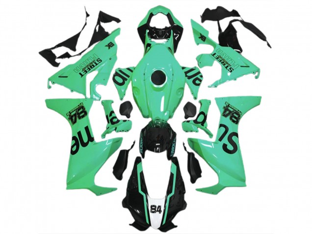 Carenados Moto Honda CBR1000RR 2017-2023 - Especial Verde Negro Brillante Street Flava